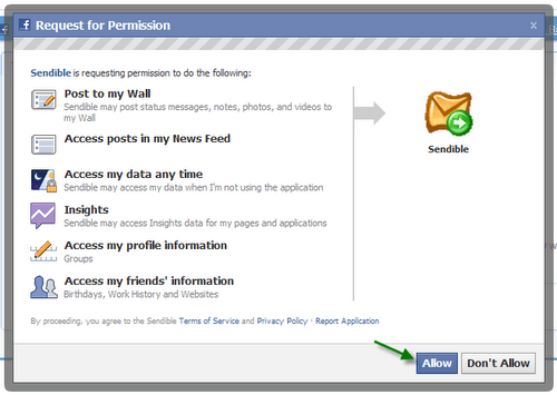 Request for Permission 2 Facebook Requesting Permissions
